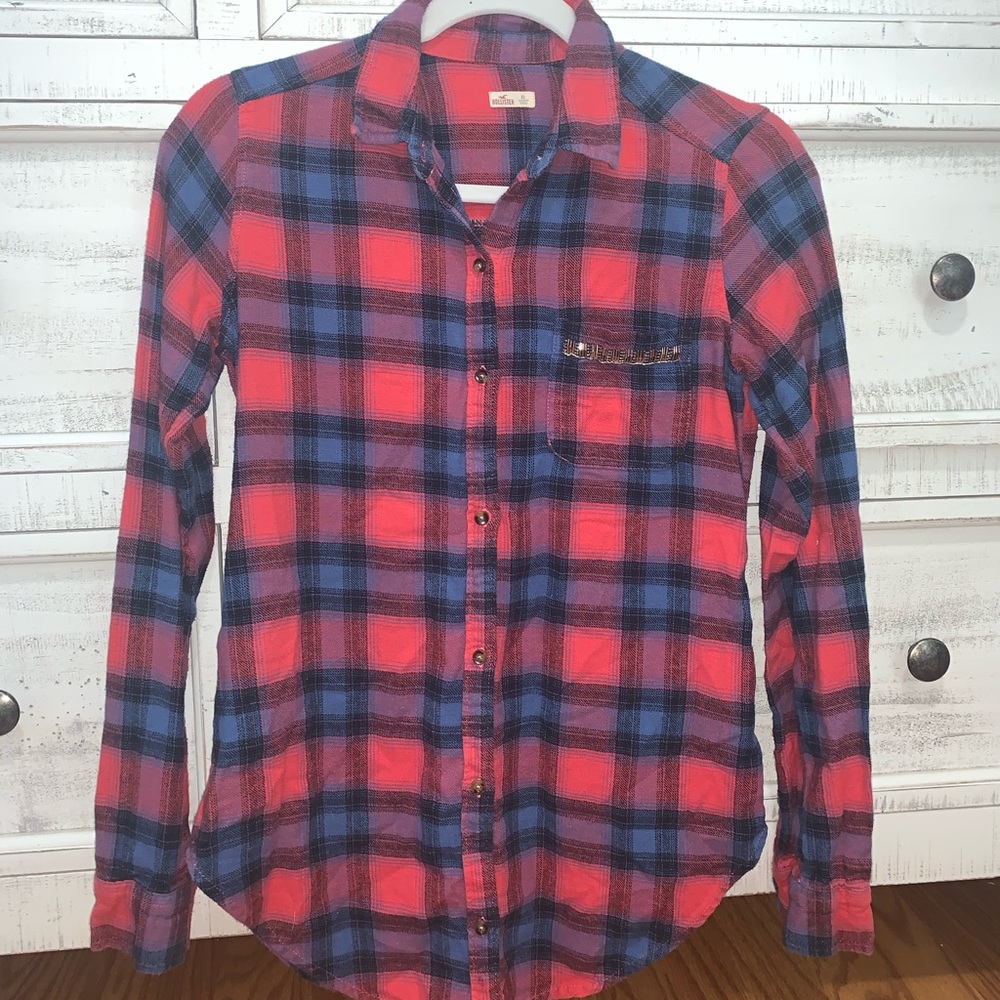 Oversized plaid shirt